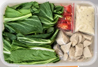 Paket Tumis Sawi Hijau Bakso, 340 gr Racikin